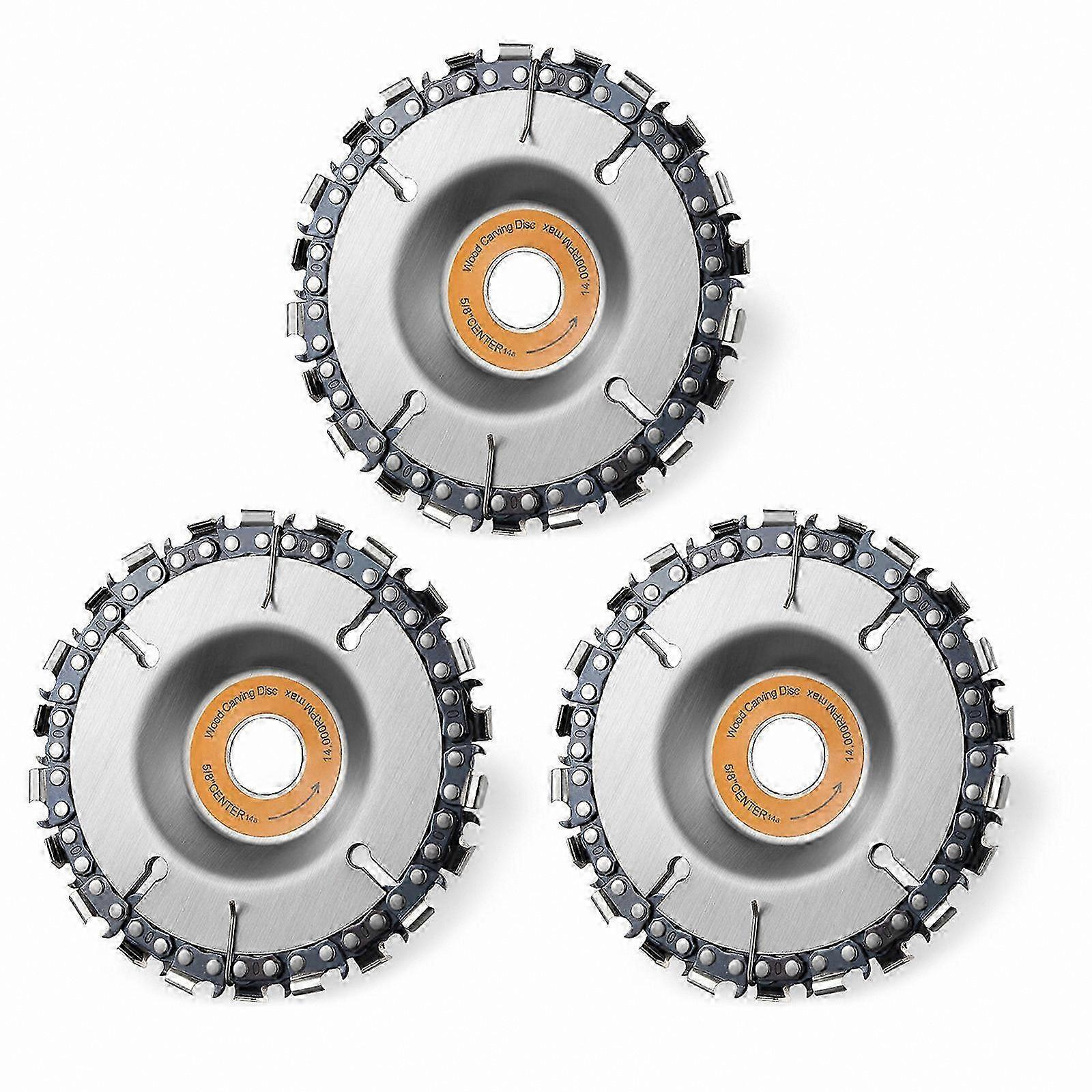 3-Pack 4" Cutting Discs with 22 Teeth for Angle Grinders, Efficient for Wood, Plastic, and Other Materials