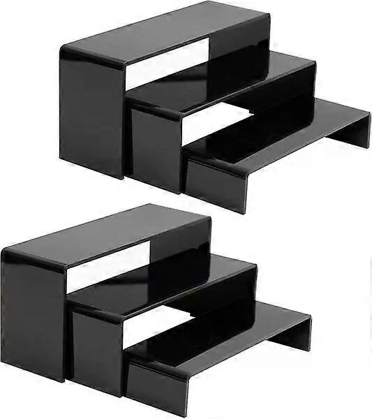 Acrylic display stands, 6 packs in 3 sizes, flame-polished transparent material