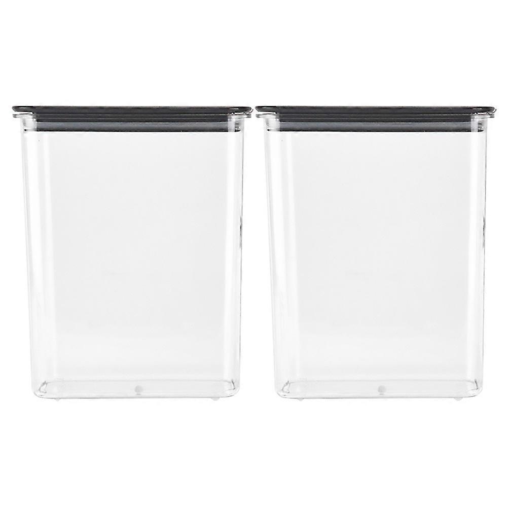White Transparent Sealed Box for Kitchen Use Made of PC Material Keeps Coffee or Milk Tea Fresh 2pcs L Size