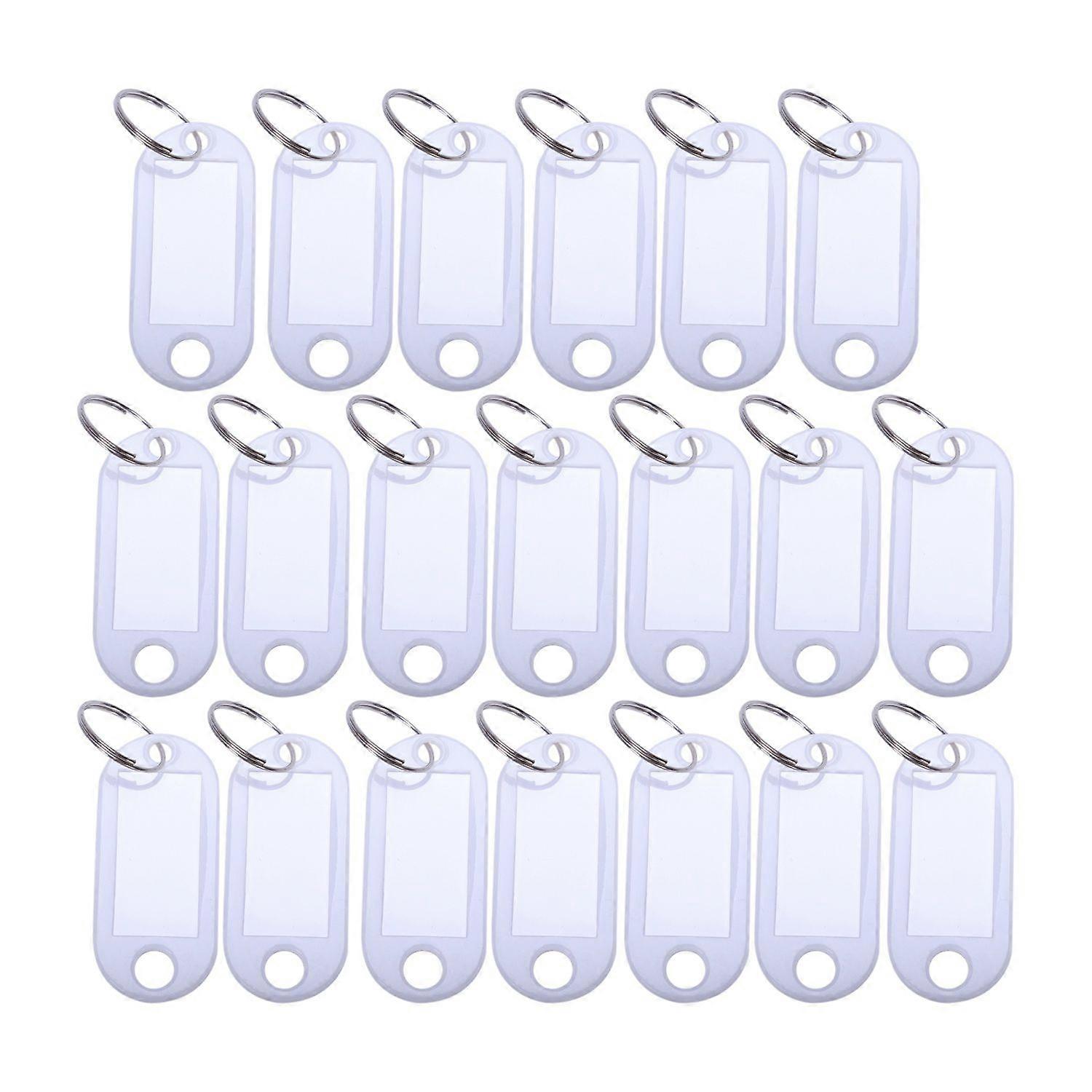 white portable plastic key key tag ID labels 20 pieces