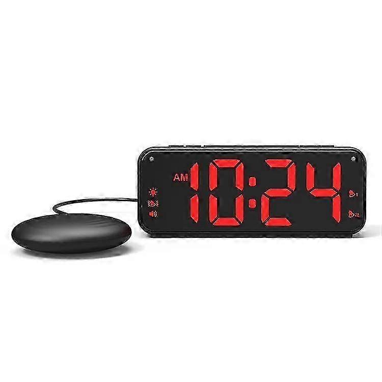 dual alarm clock with large 6.5in display and dimmer