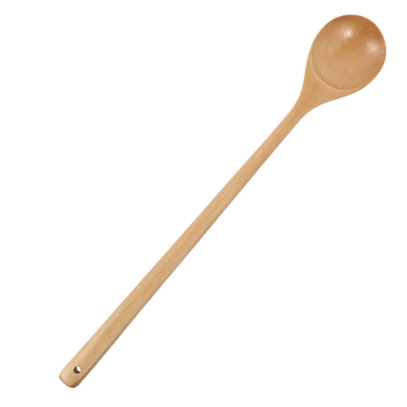 Wooden Spoon for Kitchen Use Made of Synthetic Material Beige Color One Size