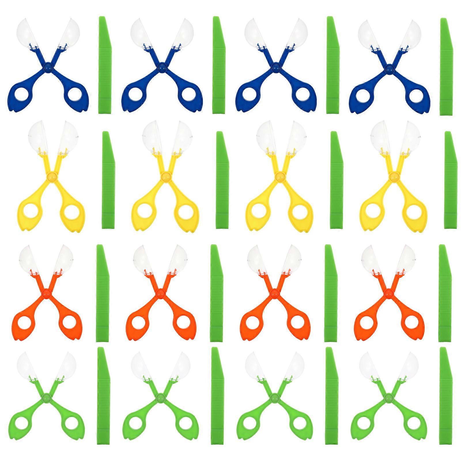 Insect Scissor Clamp for Kids with Tweezers Outdoor Exploring Tool 4Sets