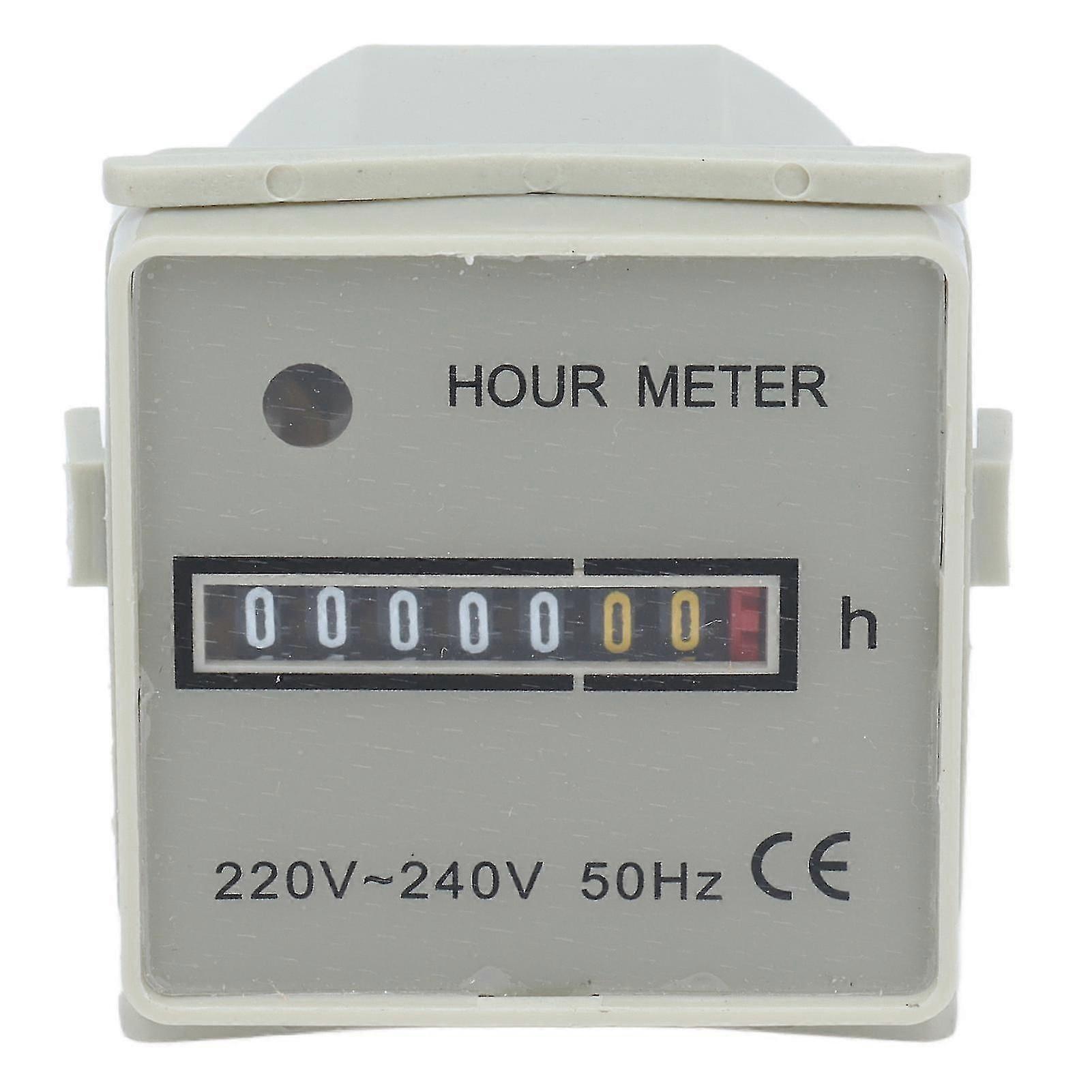 Ouitble Industrial Timer Mechanical Hour Counter with Indicator HM2/UWZ48 220240V 0.3W