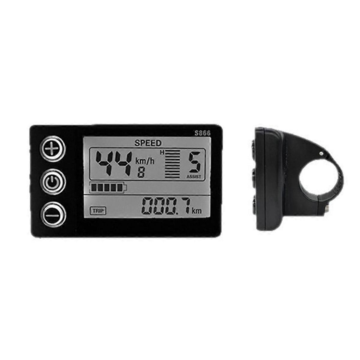 S866 Electric Bicycle Display LCD Meter SM Plug Electric Bike 24V