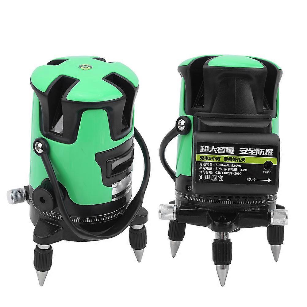 360° Rotating 5-Line Green Beam Level Tool 50m Range 5000mAh