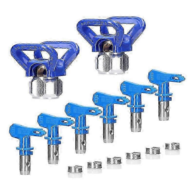 Reversible Airless Sprayer Nozzle Tips 6Pc with 2Pc Nozzle Seal, Paint Spray Tips for Airless Sprayer Edition 0915