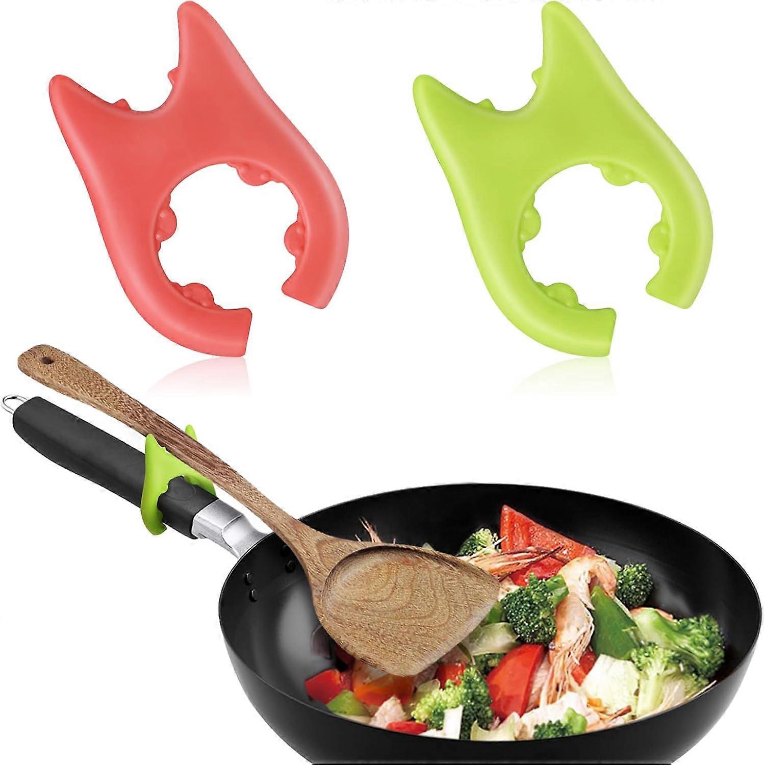 2pcs Spoon Rest for Cooking, Silicone Spoon Pot Pan Holder