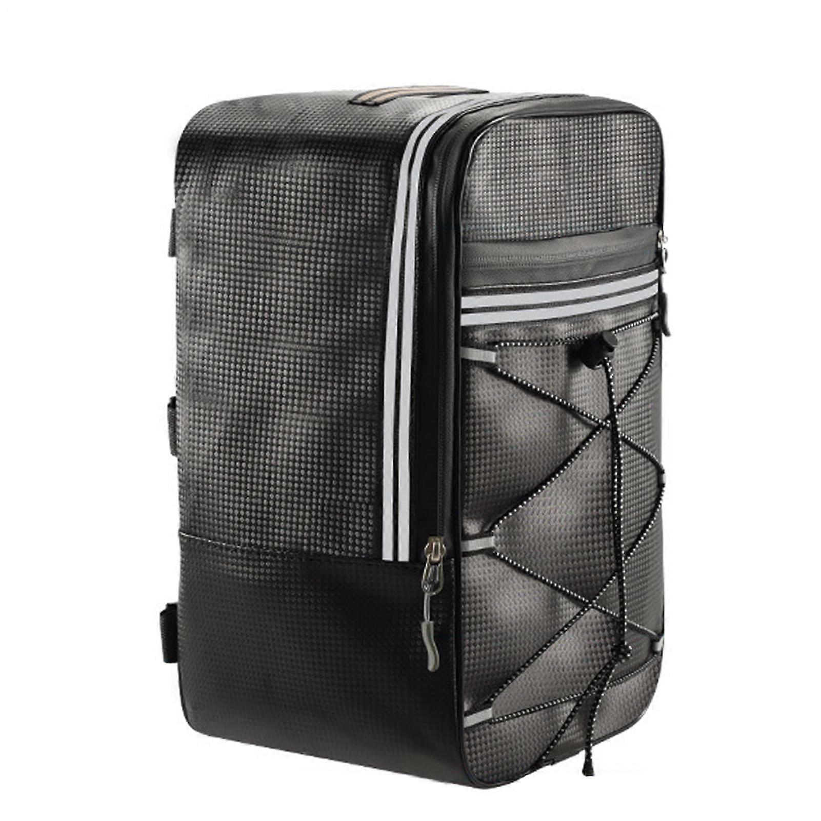 Cycle Panniers EBike Saddle Bag 15L Waterproof Black Rain Cover For Mountain Road Cycling Commuting