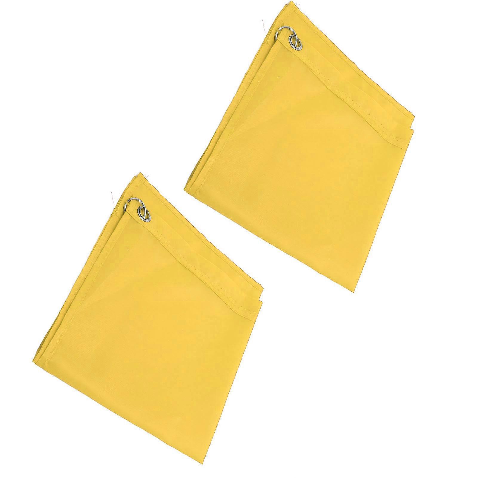2PCS Yellow Equestrian Nylon Training Flags 34g Portable Set