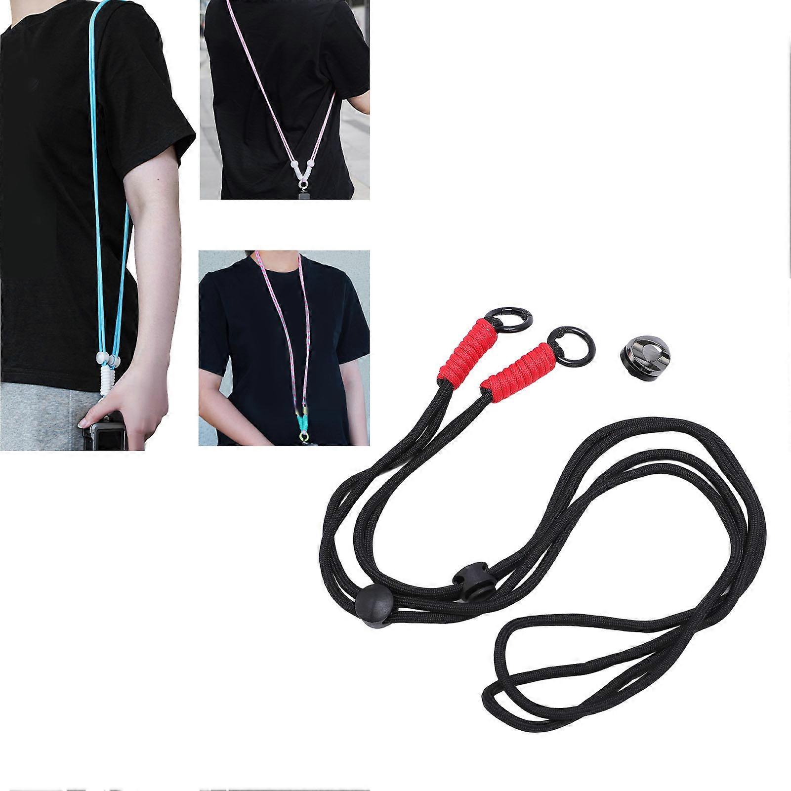 Action Camera Anti Loss Rope 121cm Black Nylon Strap Quick Release