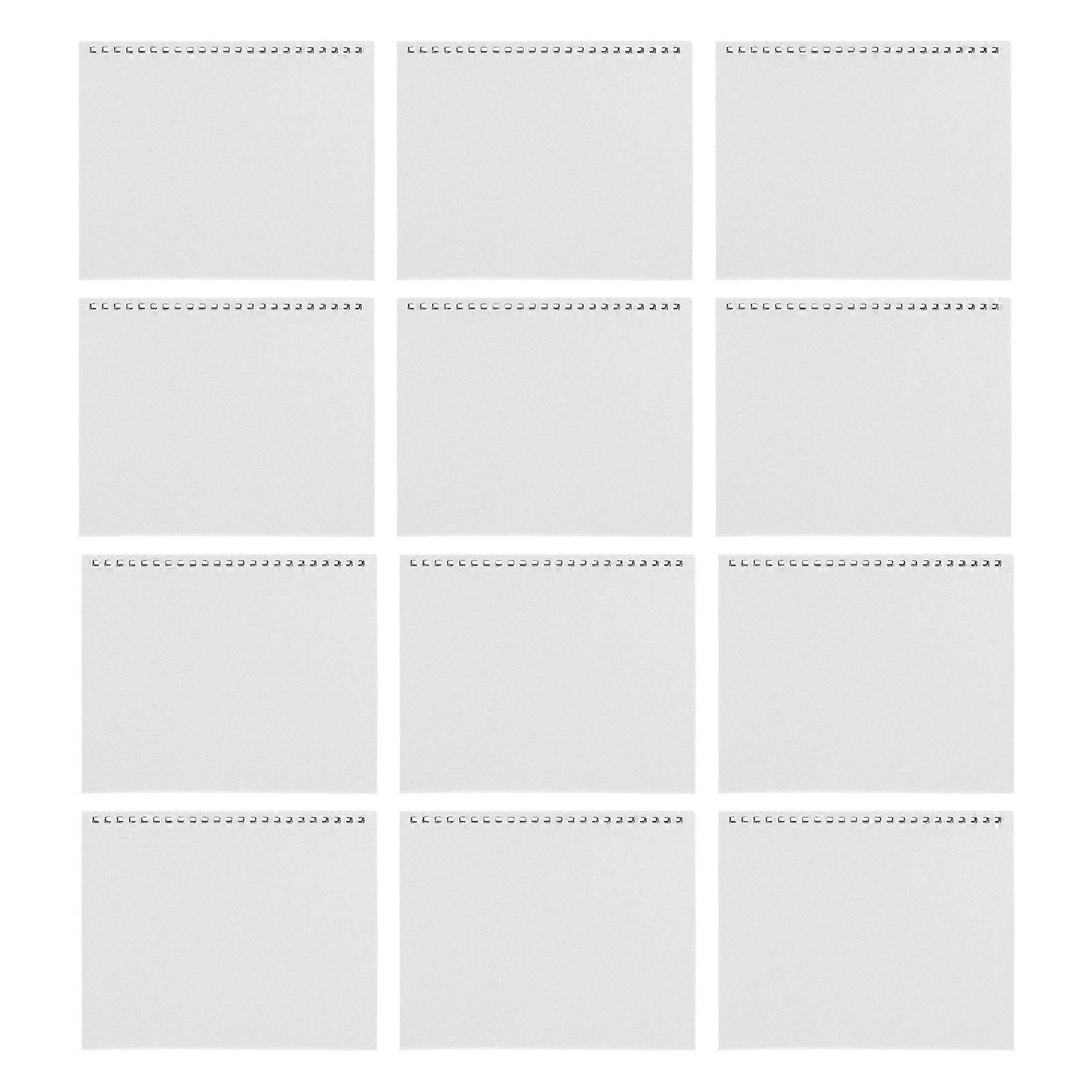 12Pcs Desk Calendar DIY Base for Silver DIY Desktop Calendar