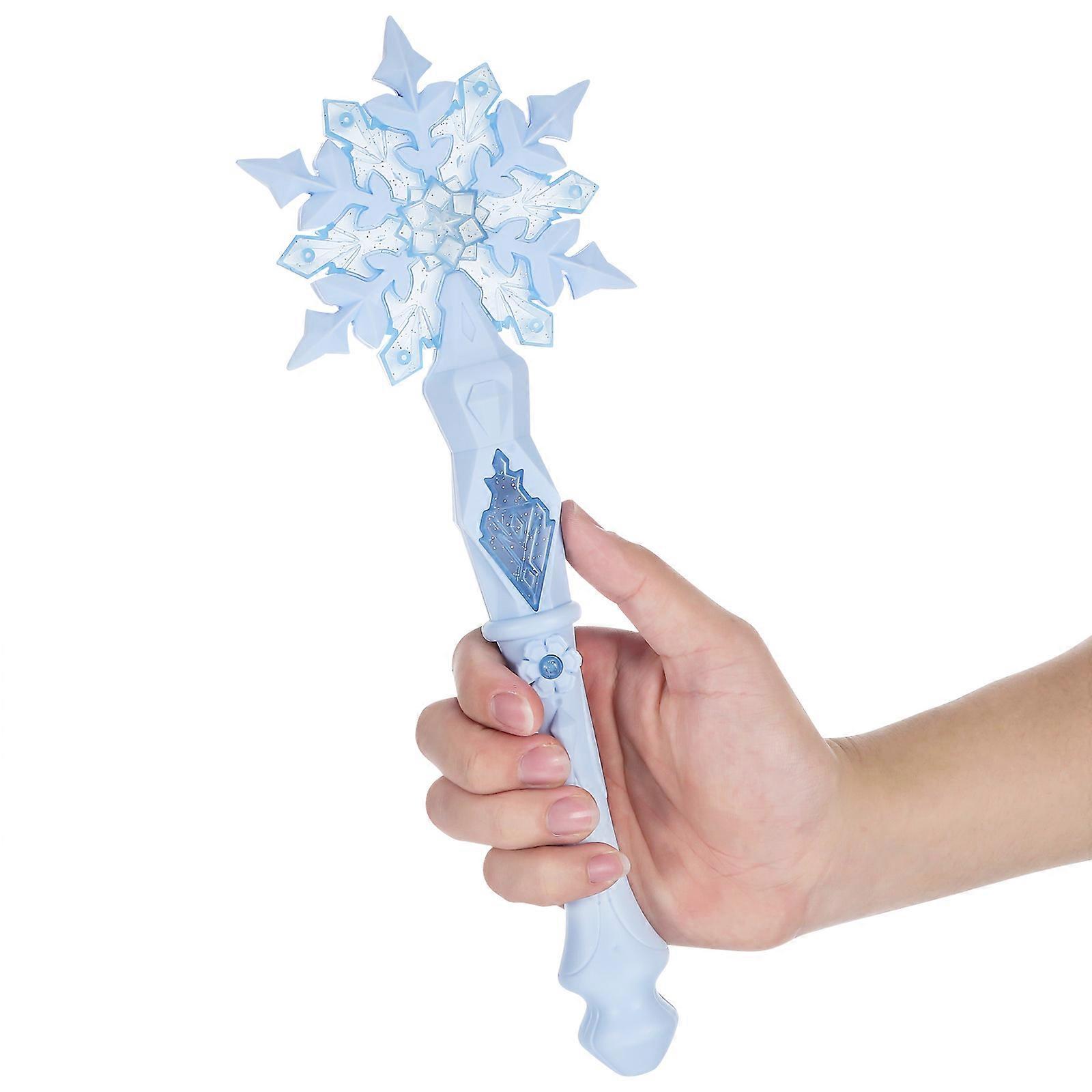 Snowflake Wand Light Up Glow Wand for -Blue Plastic Toy