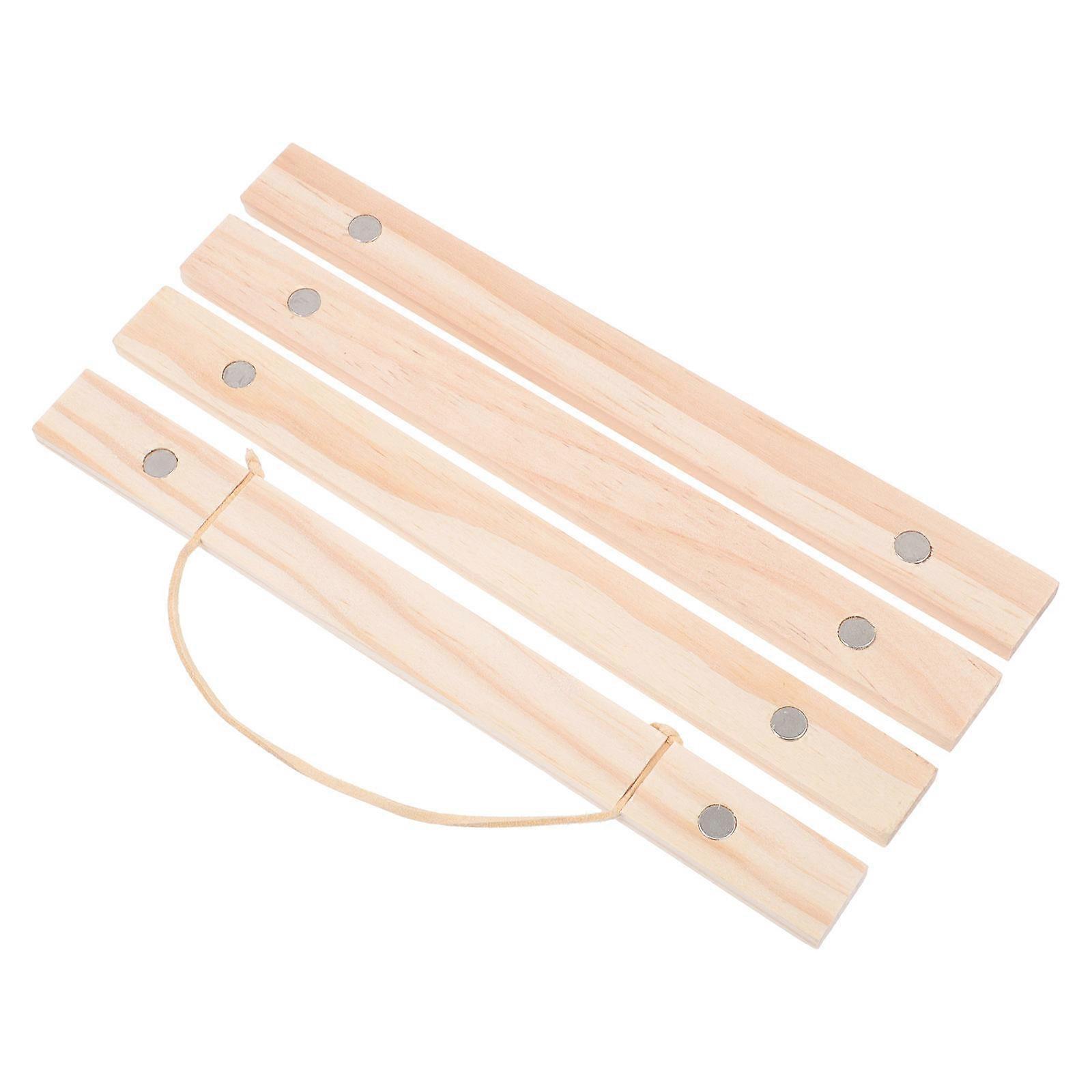 Painting Scroll Hanger for Hanging Painting 2Sets Wood Magnet Frame