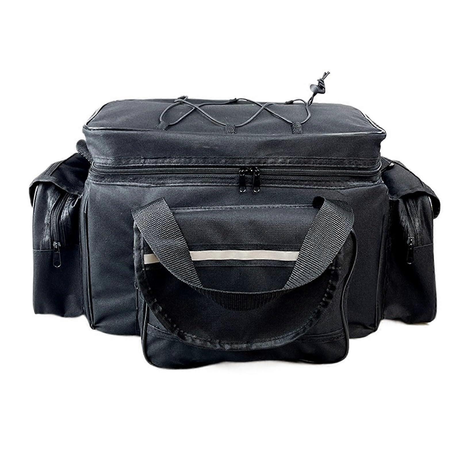 Large Capacity Fishing Bag Waterproof Multifunctional Lure Waist Pack Outdoor Shoulder Bag For Carp Fishing Tackle Black