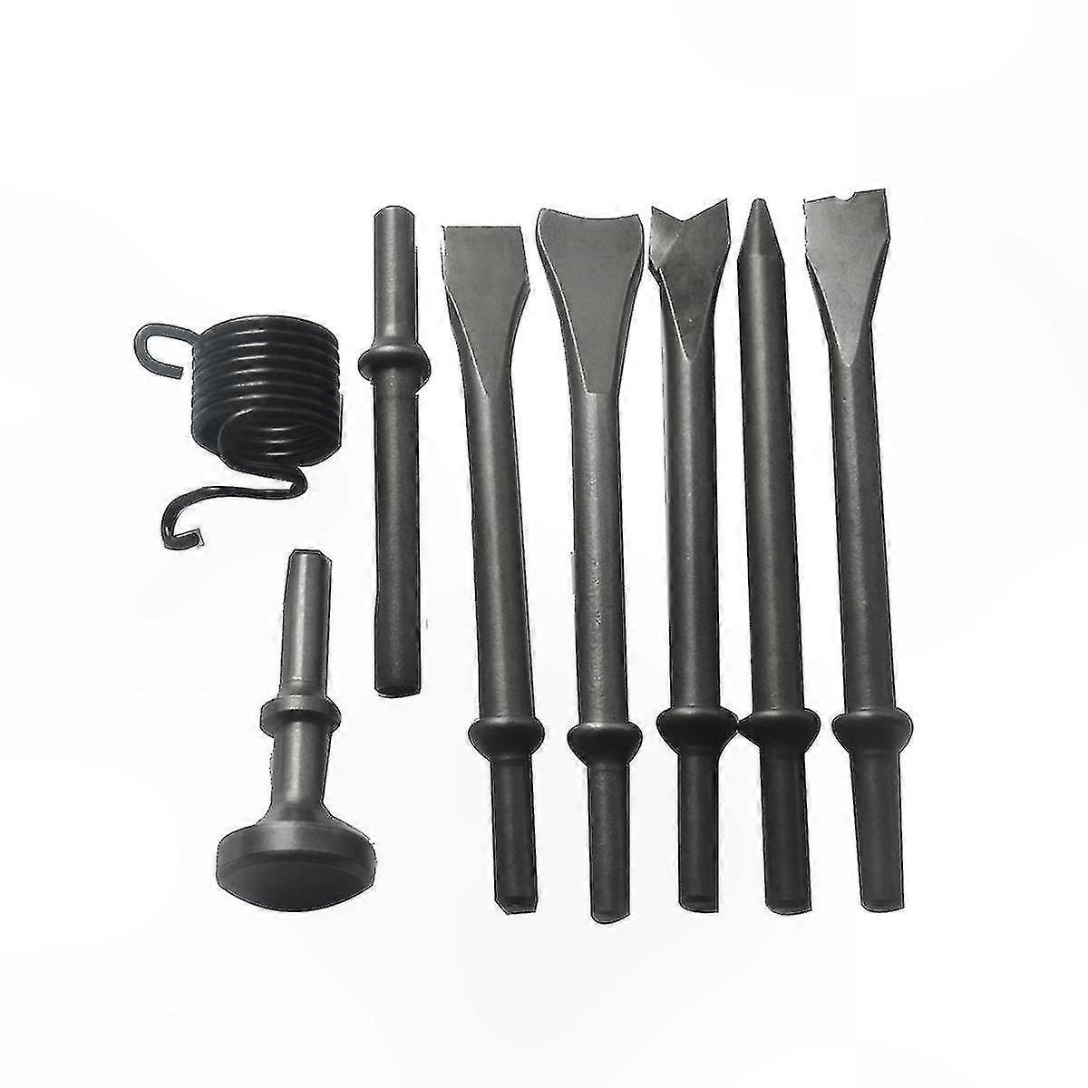 8pc Air Chisel Head Set Pneumatic Chisel Air Hammer Punch Chipping Tool