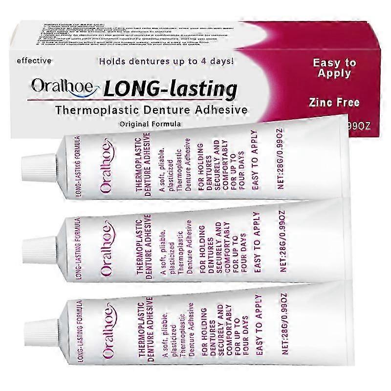 Cushion Grip Thermoplastic Denture Adhesive, Refits And Tightens Loose Upper And Lower Dentures And Partials | Non-glue Adhesive