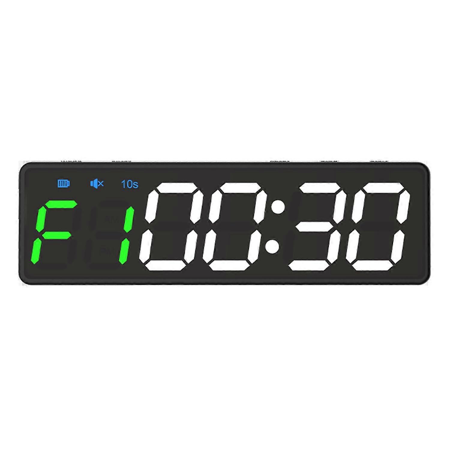 Mini Portable Gym Clock with LED Timer, 12 Modes, Built-in Battery, Strong Magnet, Countdown/Up, Stopwatch for Home and Garage Use