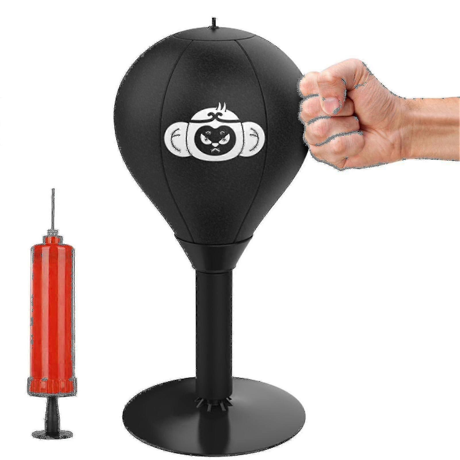 Funny stress buster punching bag for coworker with strong suction base and durable material