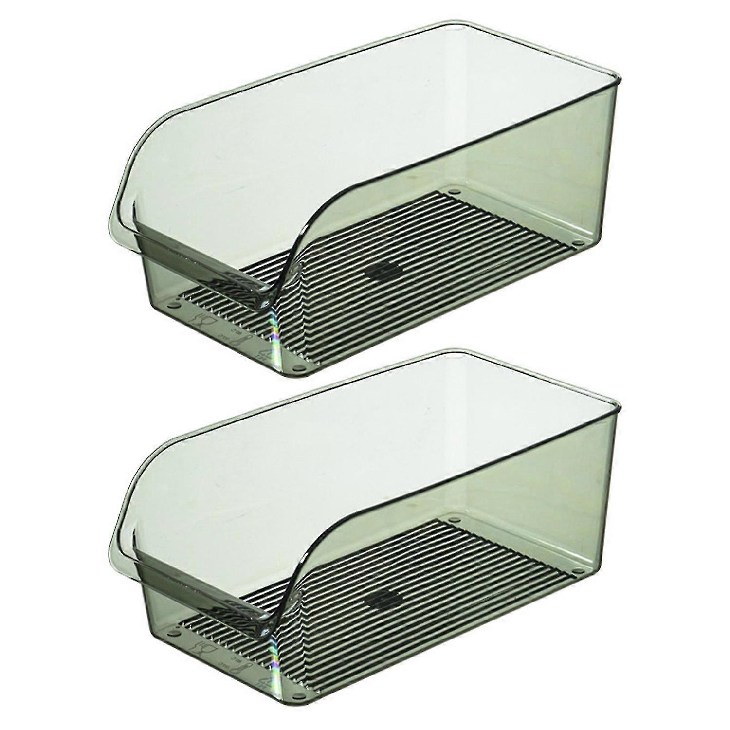 Refrigerator Storage Box with Drawer Handle Reusable Vegetables Fruits Organiser for Beverages Food