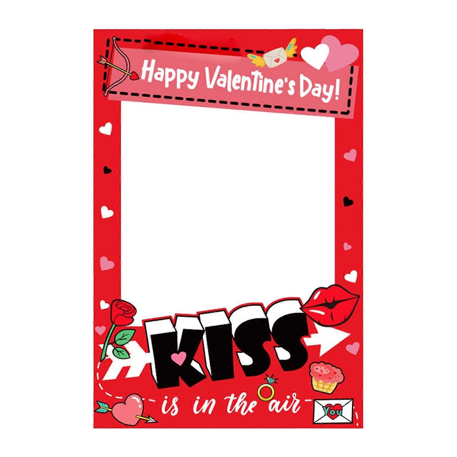 Valentine's Day Photo Prop Frame , Photo Booth Props For Weddings, Red 8x10 Cardstock Frame