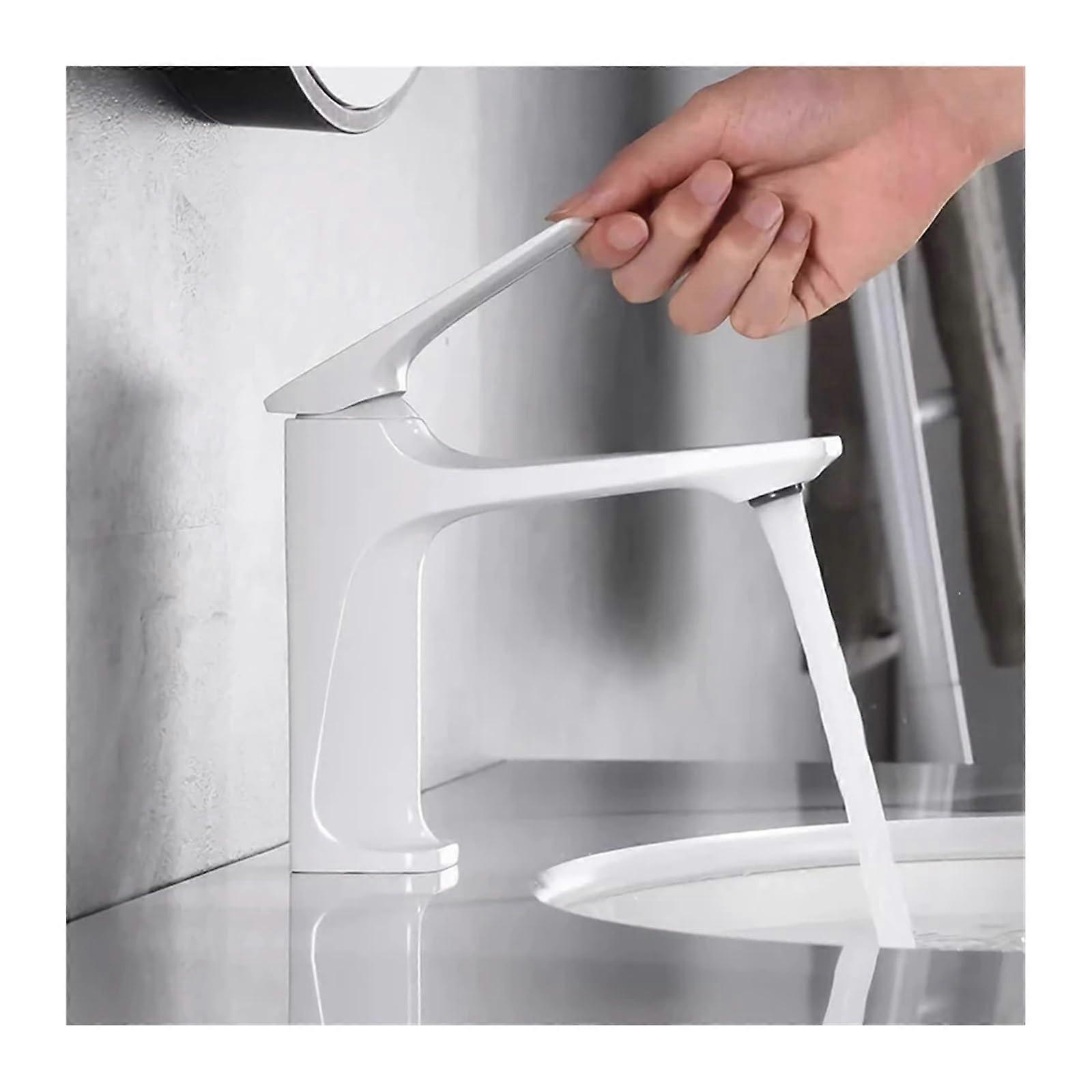 Brass Core Modern Bathroom Sink Faucet, Single Handle, Countertop Installation, Hot And Cold Water, Washbasin Faucet