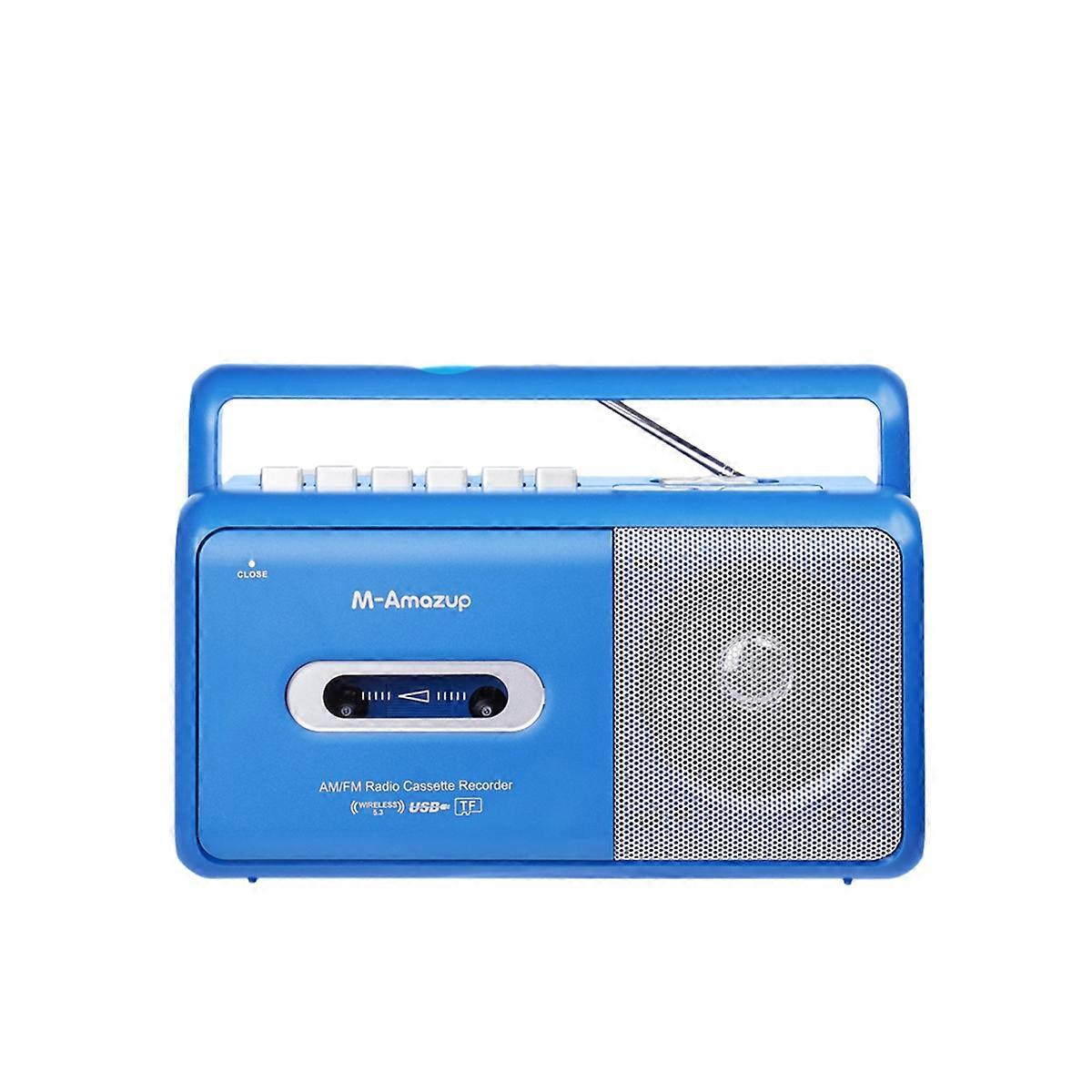 Portable Retro Cassette Recorder Player AM/FM Radio Stereo Casette Tape Player Recorder with Antenn