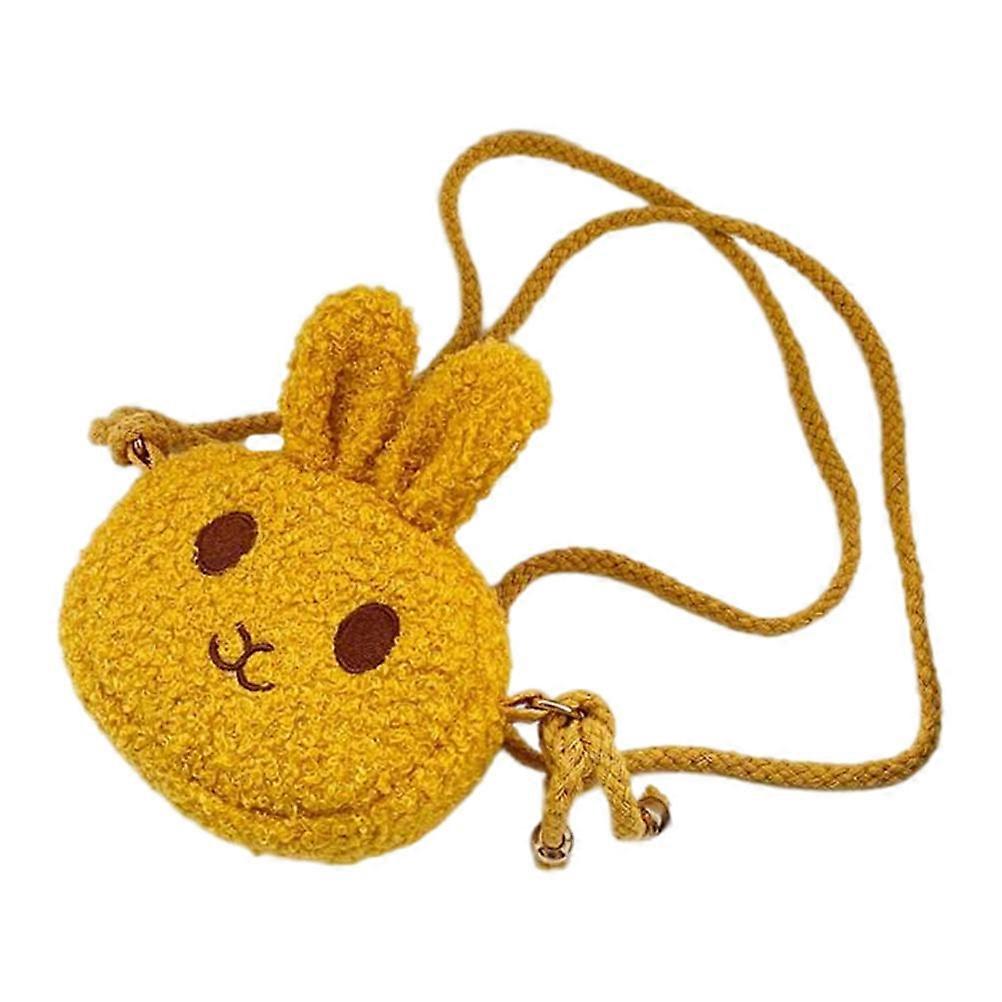 Toddler Purse For Girls Rabbit Shape Yellow Simple Design 12X10X5CM 1Pc