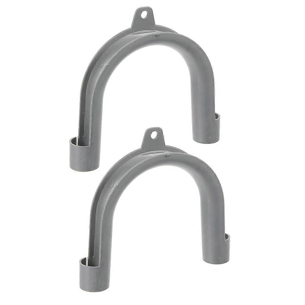 Washing Machine Drain Hose Guide U-Shaped Hook For Home Use Adjustable Length Grey 8 Pcs Deformation Prevention