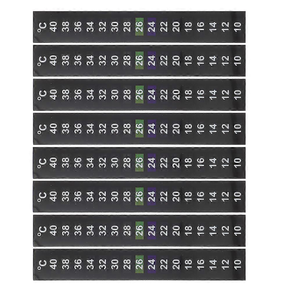 Fish Tank Thermometer Sticker Temperature Monitoring Adhesive Function 8Pcs