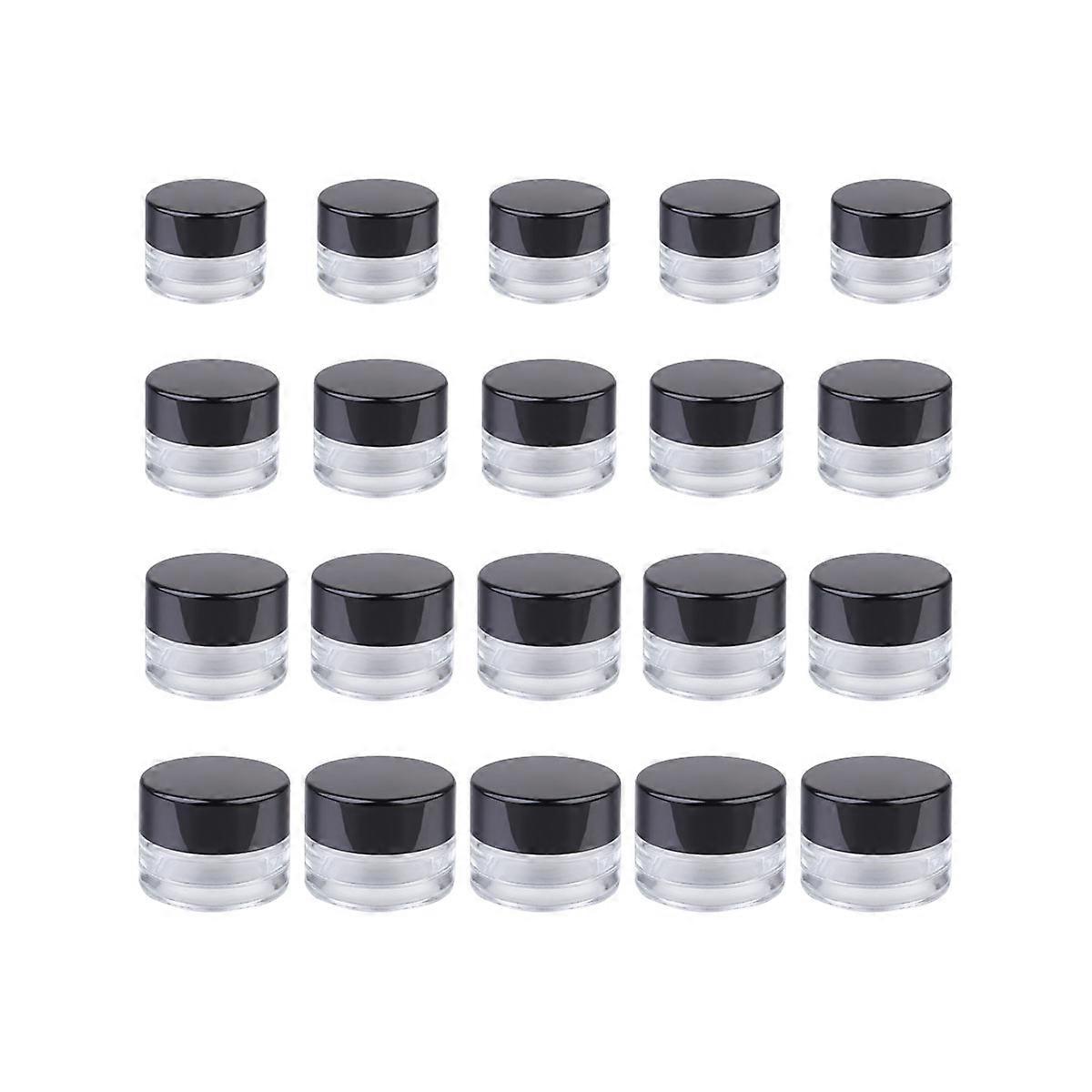 Empty Bottle Transparent Glass Bottle for Storage Use 40Pcs Cream Jars