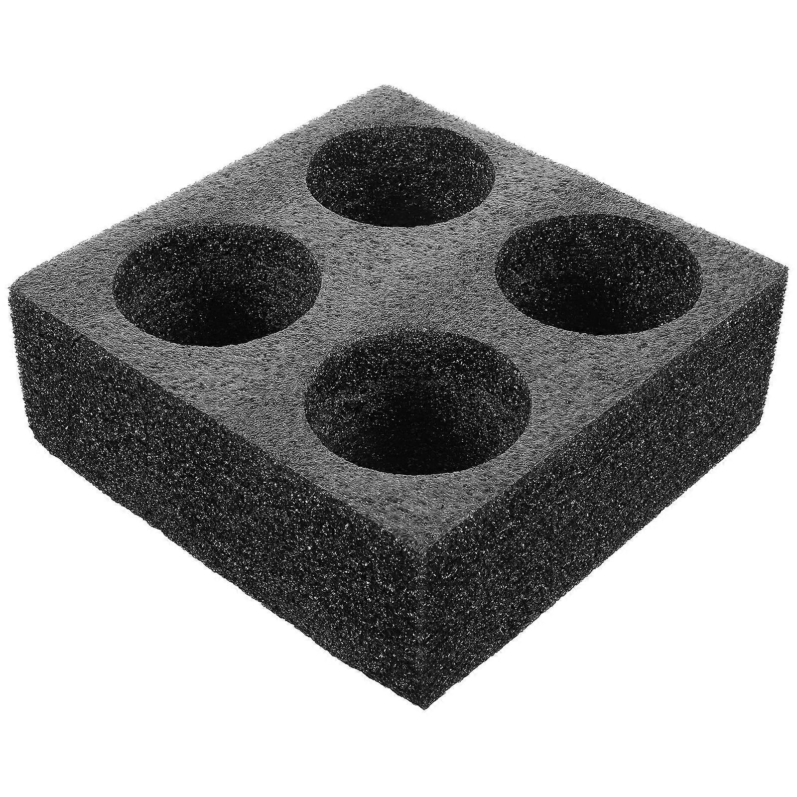 Takeout Cup Tray Foam Cup Holder for Storage 4Pcs Black Drink Carrier
