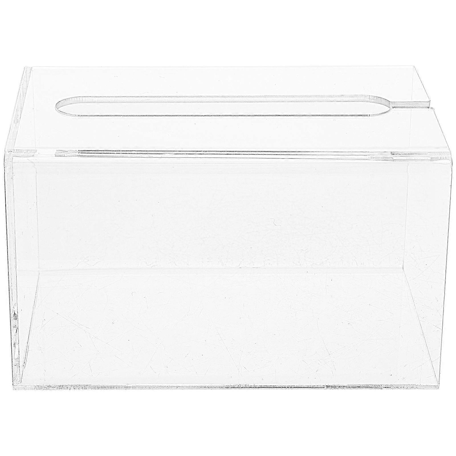 Transparent Acrylic Wall Tissue Box for Storage Use One Box