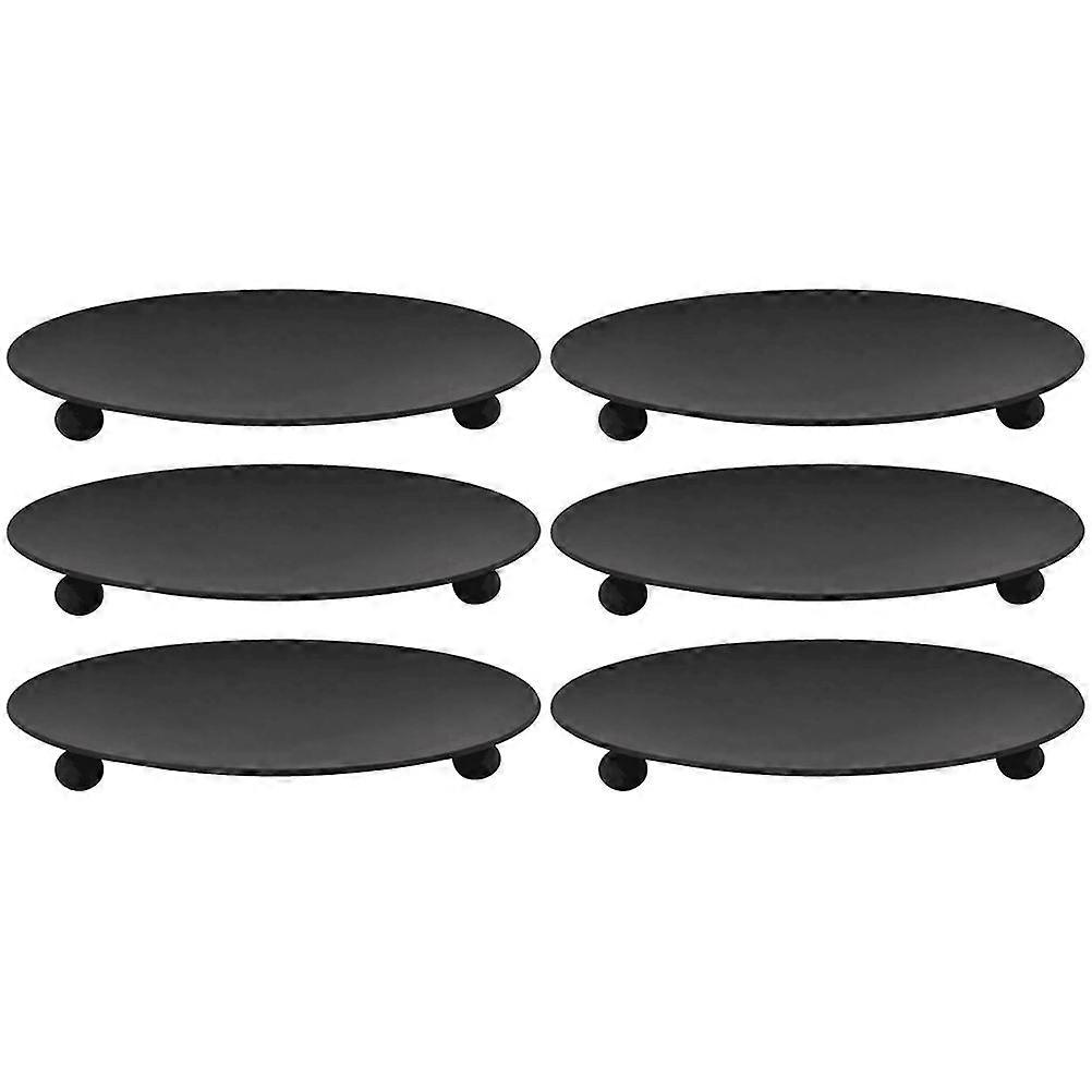 Simple Candlestick Iron Candle Plate for Home Decor 18Pcs