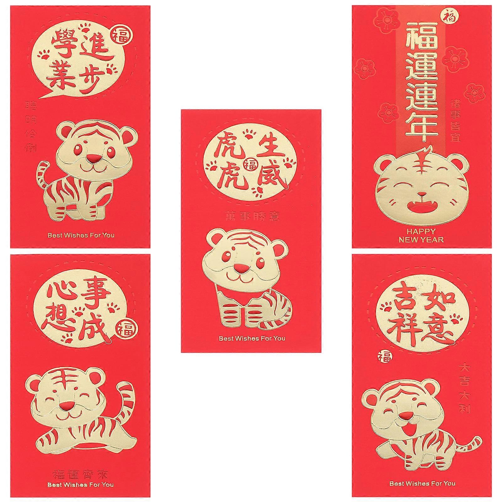 New Year Red Envelopes for Storage Use 30Pcs Chinese Style Red Packets