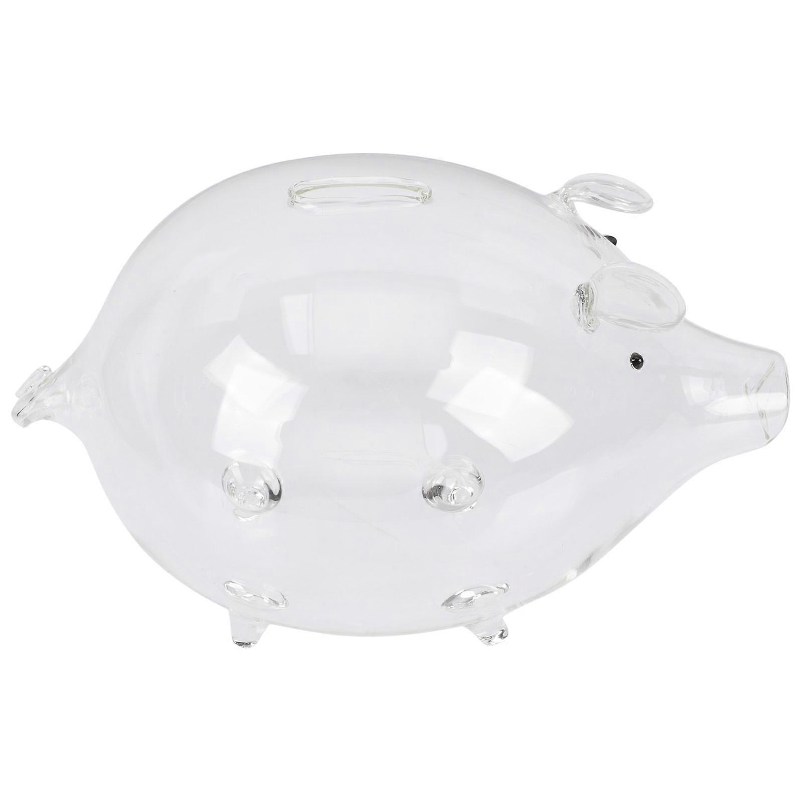 Piggy Bank Transparent Glass for Storage Use 3Pcs Decorative Money Pot