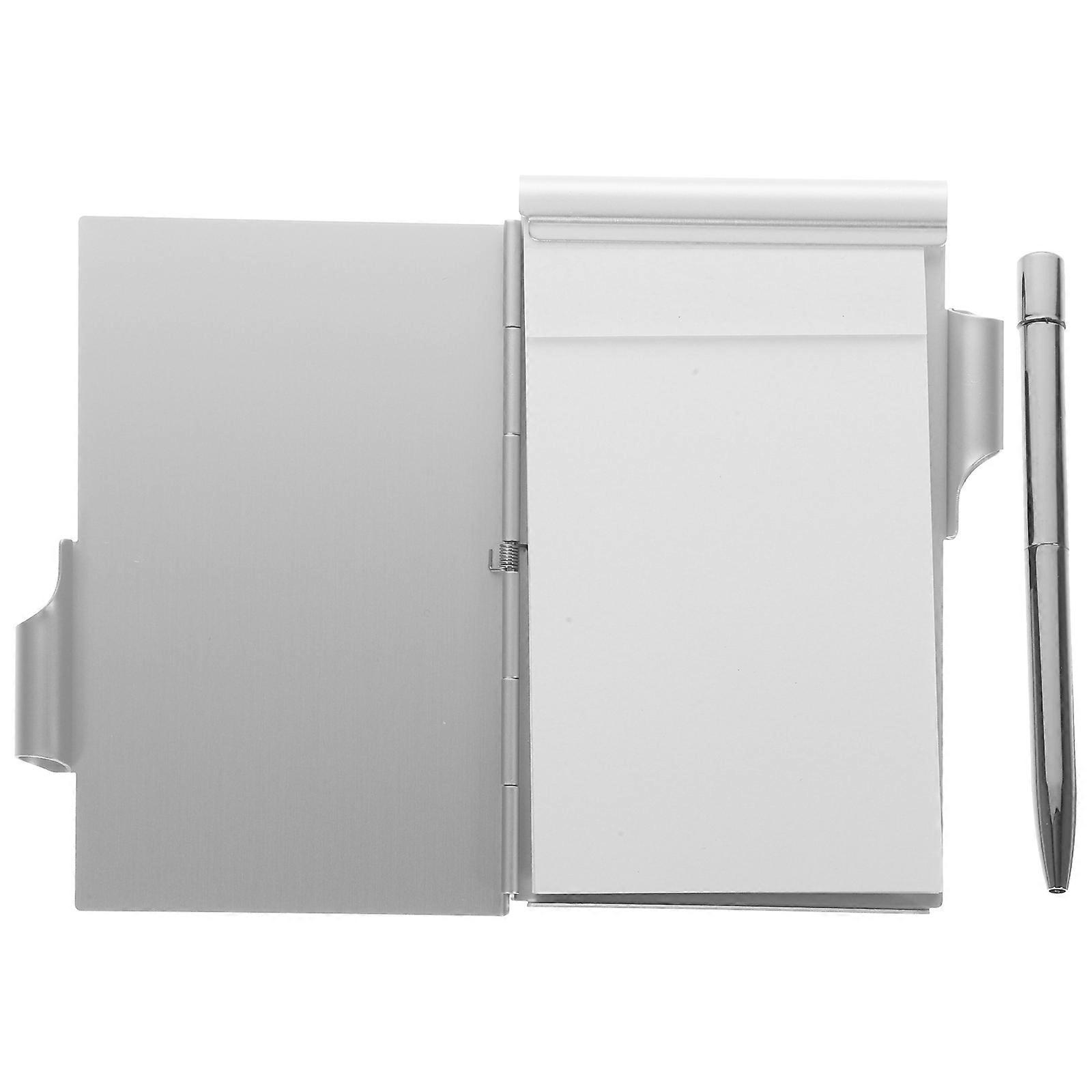 Small Metal Notebook for Office Use 2Pcs Pocket Notepad with Pen