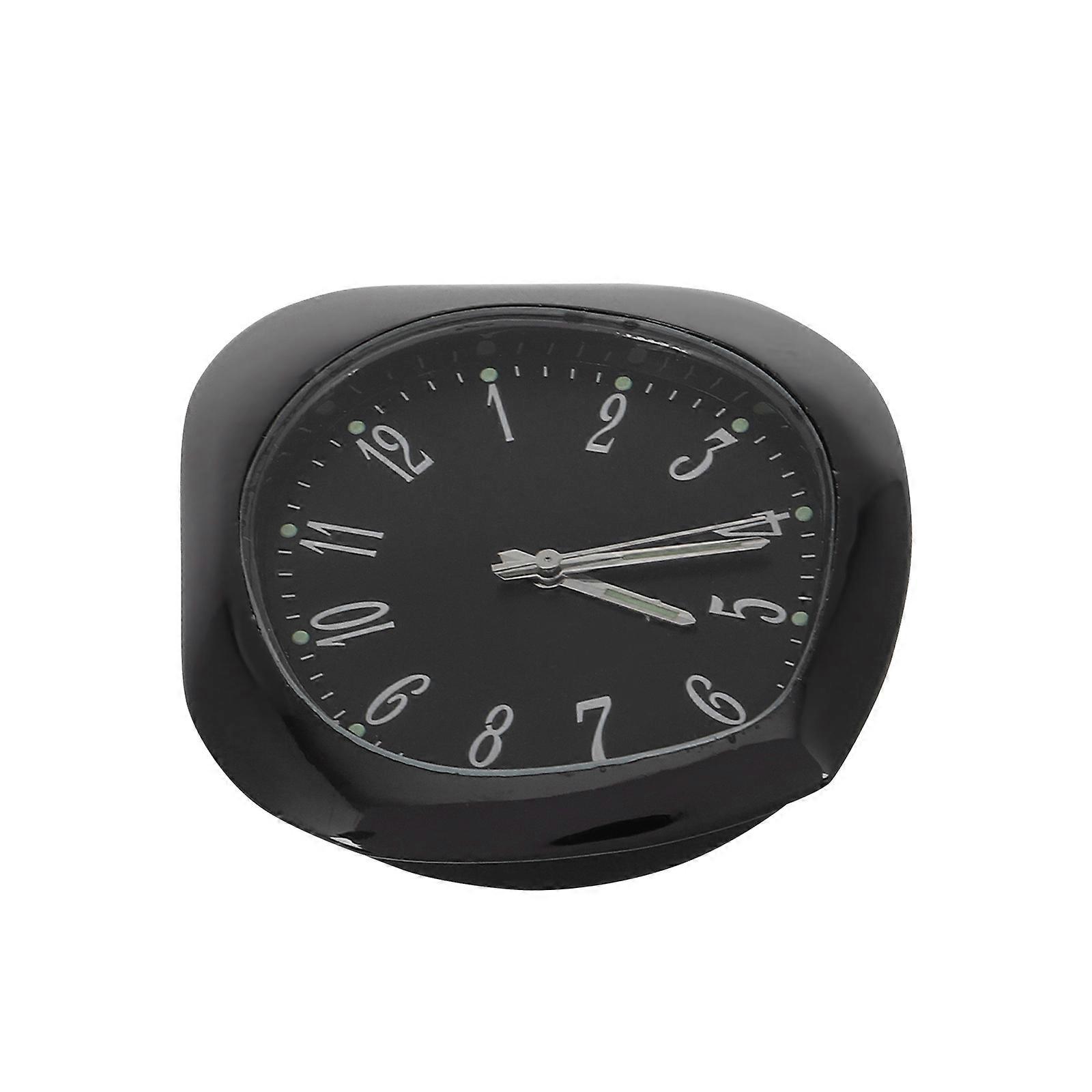 5Pcs Black Car Analog Clock With Glow In The Dark Creative Design Ideal For Vehicle Interior Upgrade
