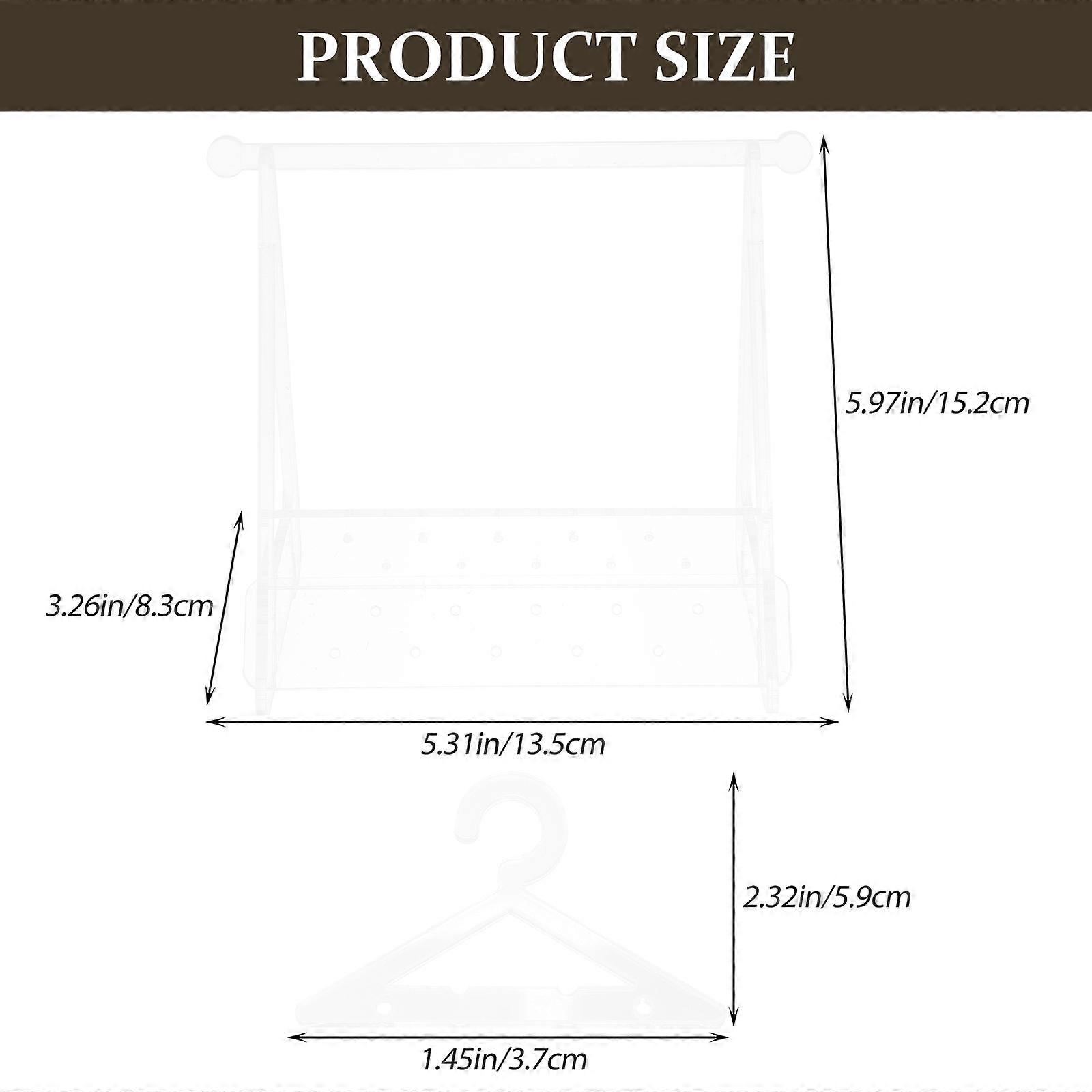 Clear Acrylic Earring Display Stand for Jewelry with 4Sets Mini Hangers