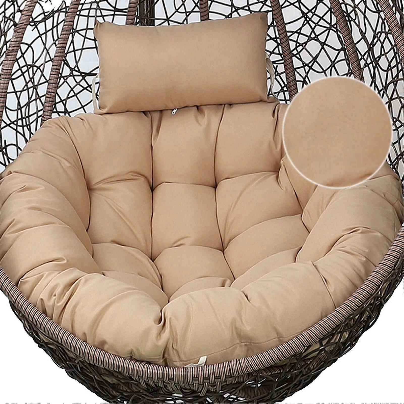 Replacement Cover for Hanging Egg Chair Cushions Khaki No Padding Indoor Outdoor Use Swing Basket Seat Cover