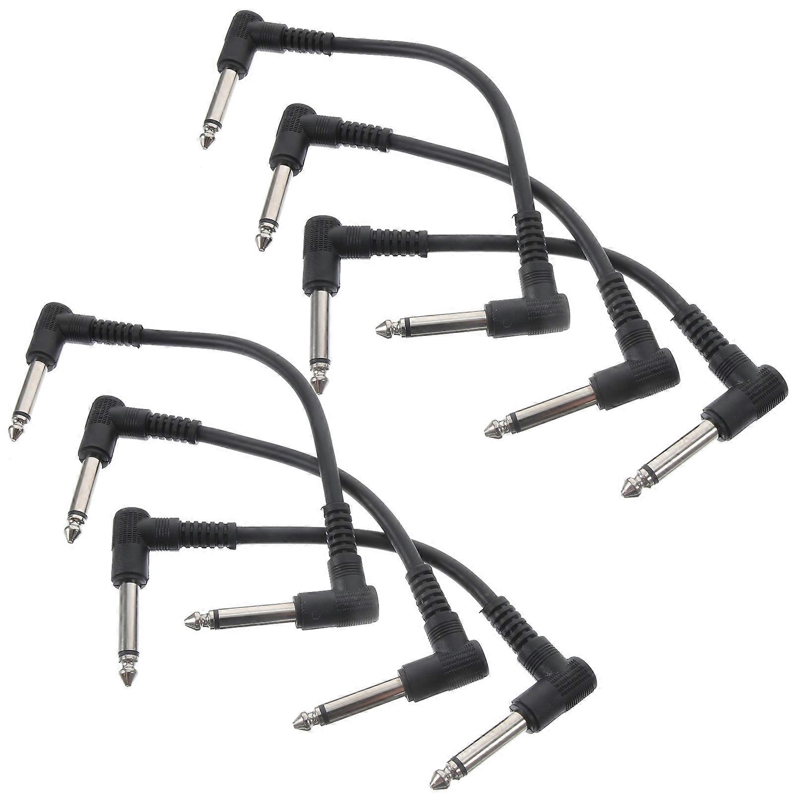 Guitar Effect Cable Guitar Patch Cable for Electric Bass Audio 12Pcs Pack