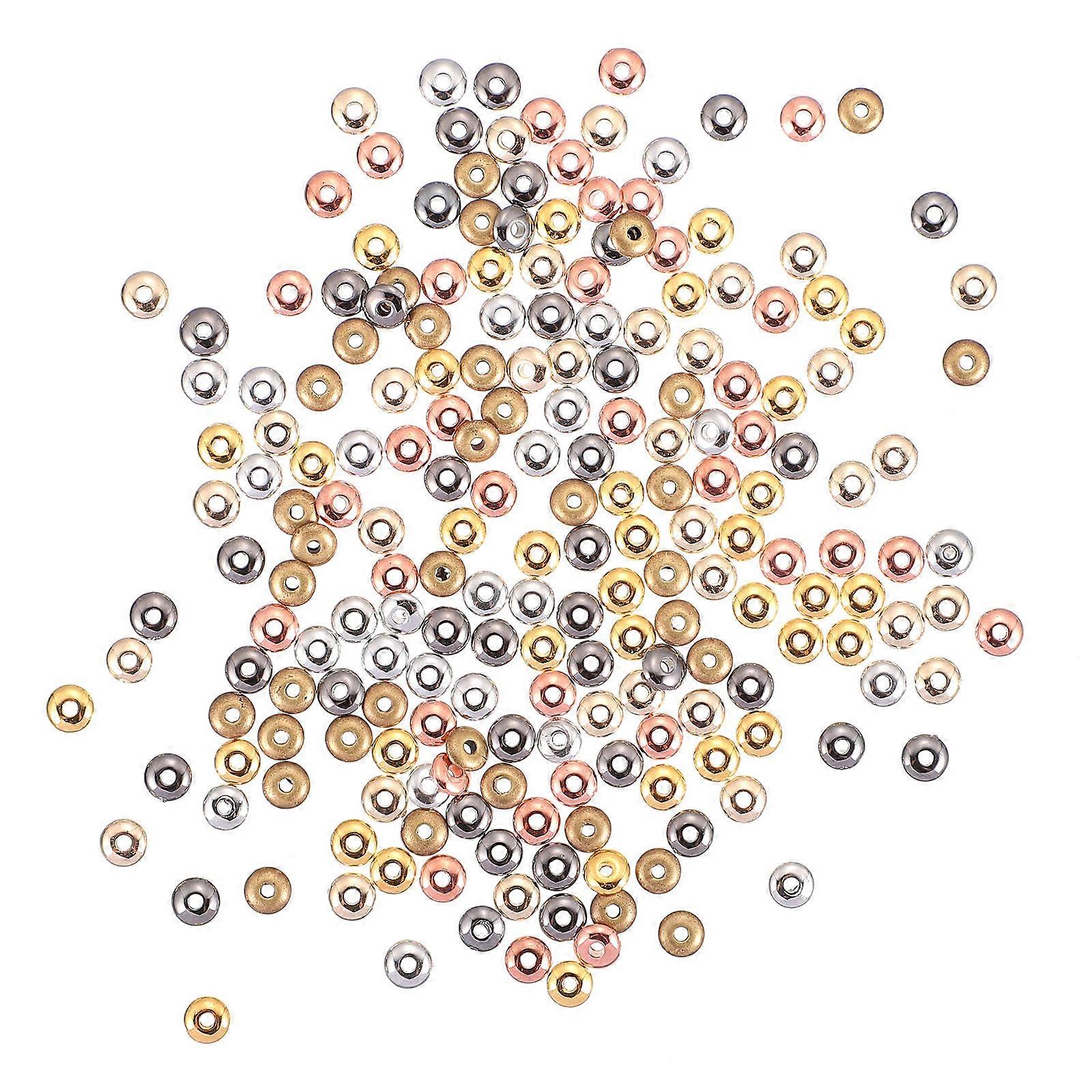 DIY Making Spacer Beads 1000Pcs Assorted Color Round Disc Accessories for Handmade Crafts and DIY Projects Metal Alloy Durable Beads