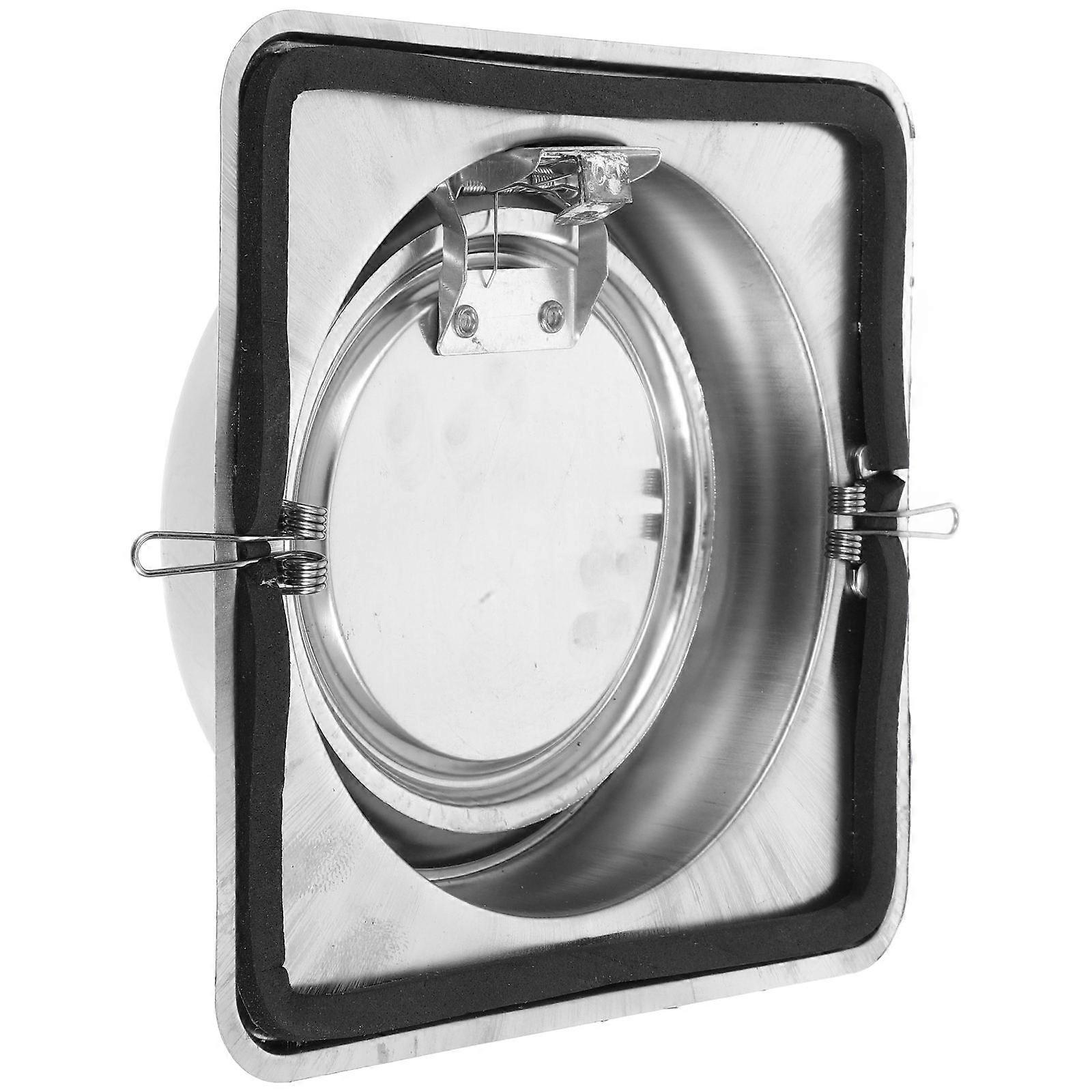 2Pcs Stainless Steel Wall Ventilation Covers Designed For Range Hood And Bathroom Use In Silver With Check Valve Design To Prevent Backflow