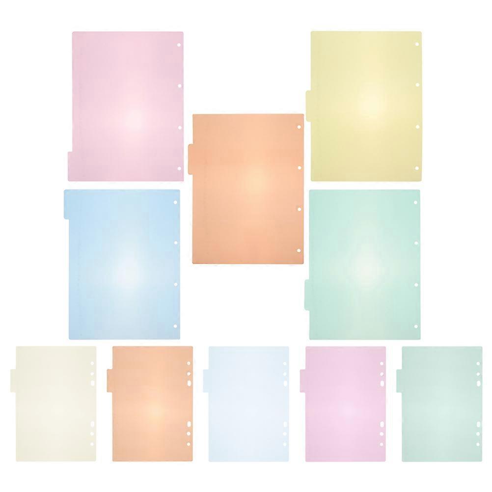 Pastel Binder Dividers Easy To Insert Notebook Dividers For Daily Organization Rectangular 1Set