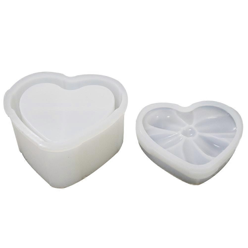 DIY Craft Mold Heart Shape Storage Box Mold for Silicone DIY 2Pcs Pack