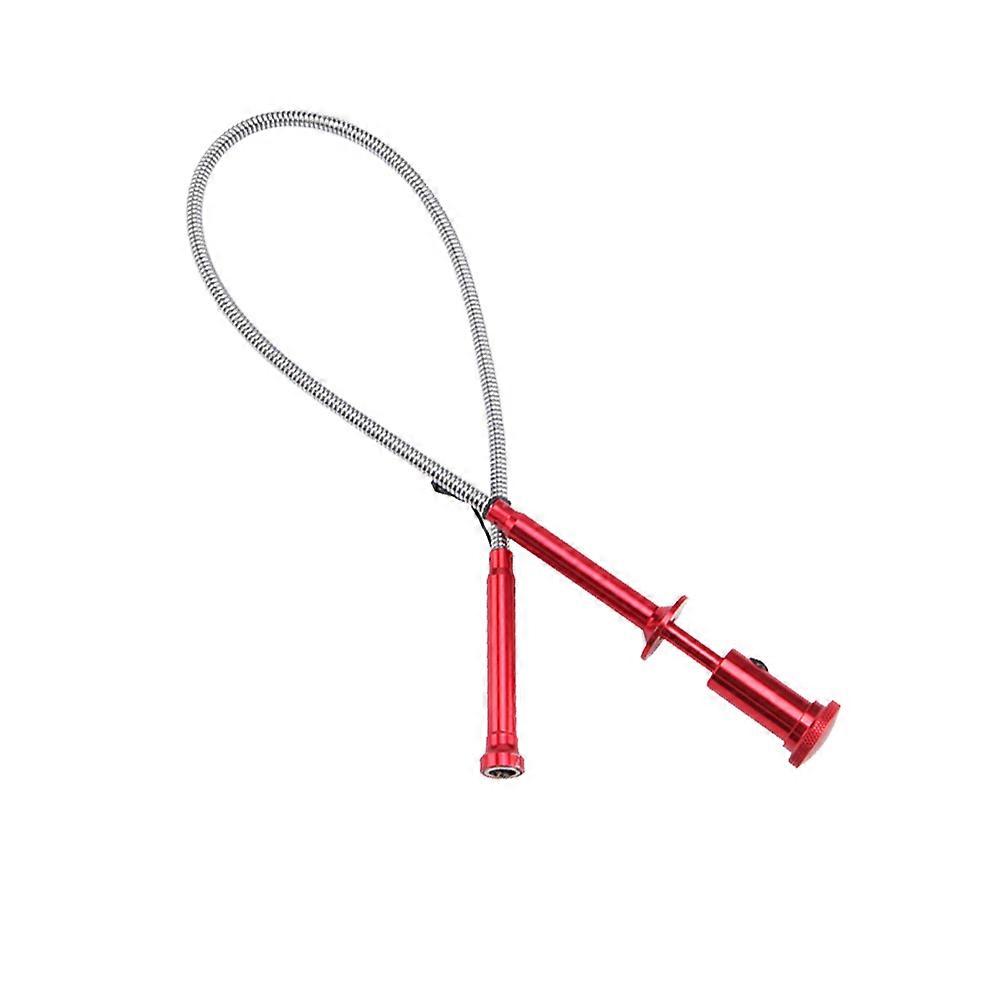 2Pcs 60cm Dredging Tool for Sink Cleaning with Spring Design and Clog Removal Function in Red Color