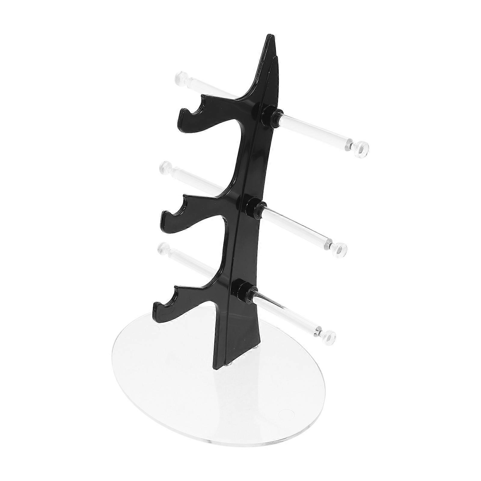 Plastic Desktop Organizer Sailboat Shape Glasses Display Stand for 2Pcs Storage