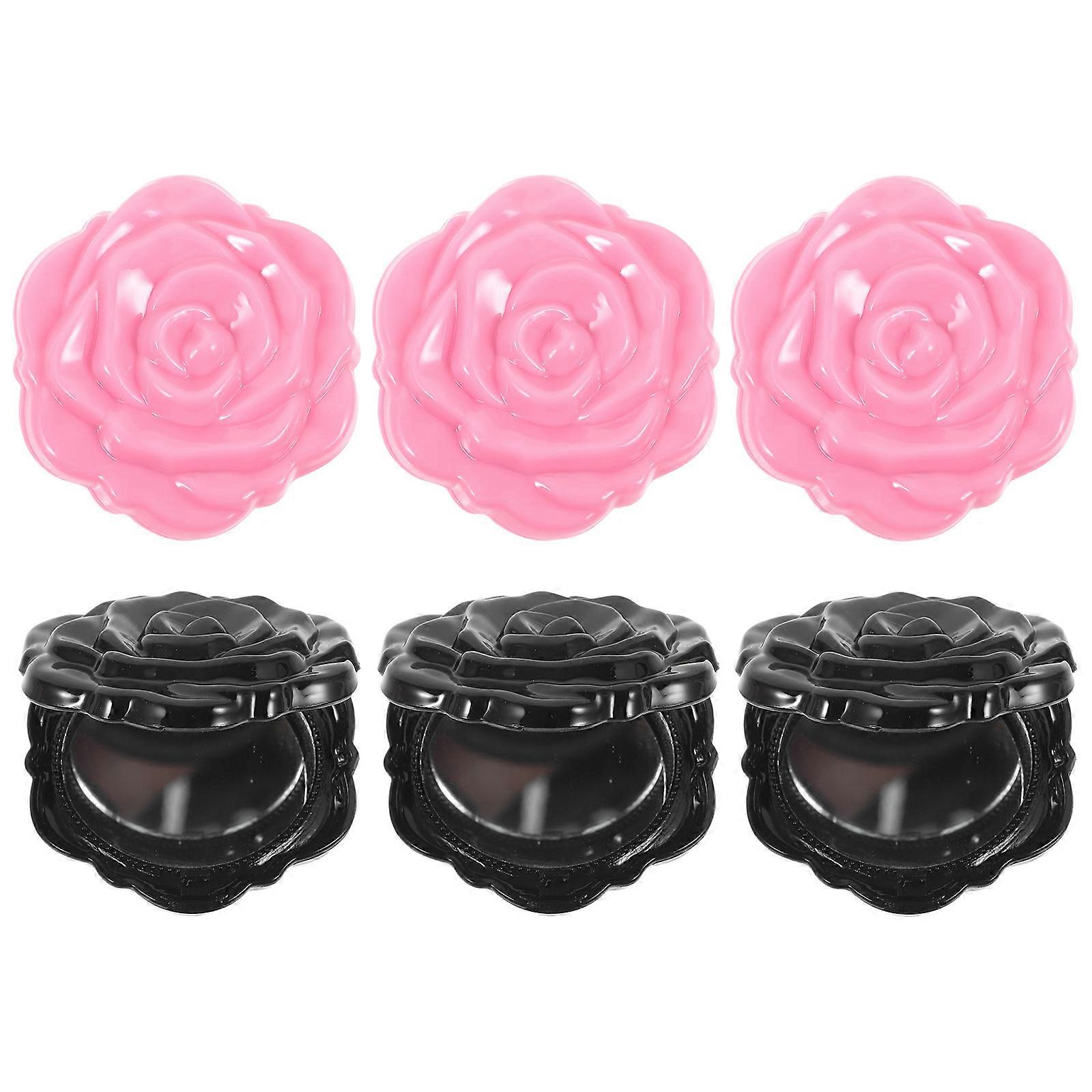 Chemical Cosmetic Mirror Makeup Mirror Foldable Set 6Pcs Rose Shape
