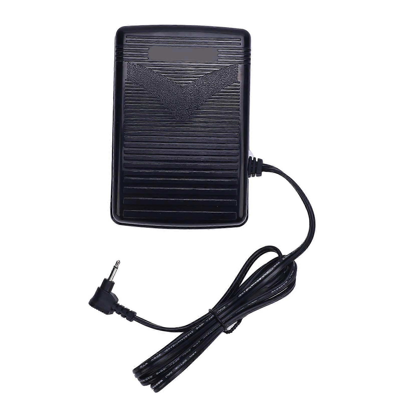 Sewing Machine Pedal with Cord C-1036 Black Single Hole Foot Control Pedal Replacement for 6150 EX100 EX30 EX60 NE30 QS60