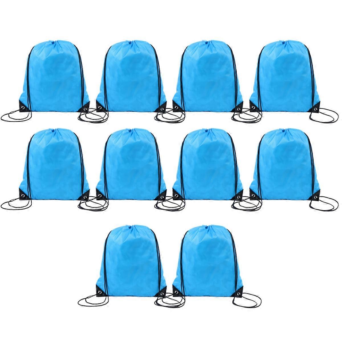 Polyester Drawstring Bag Sports Marathon Drawstring Bag Blue